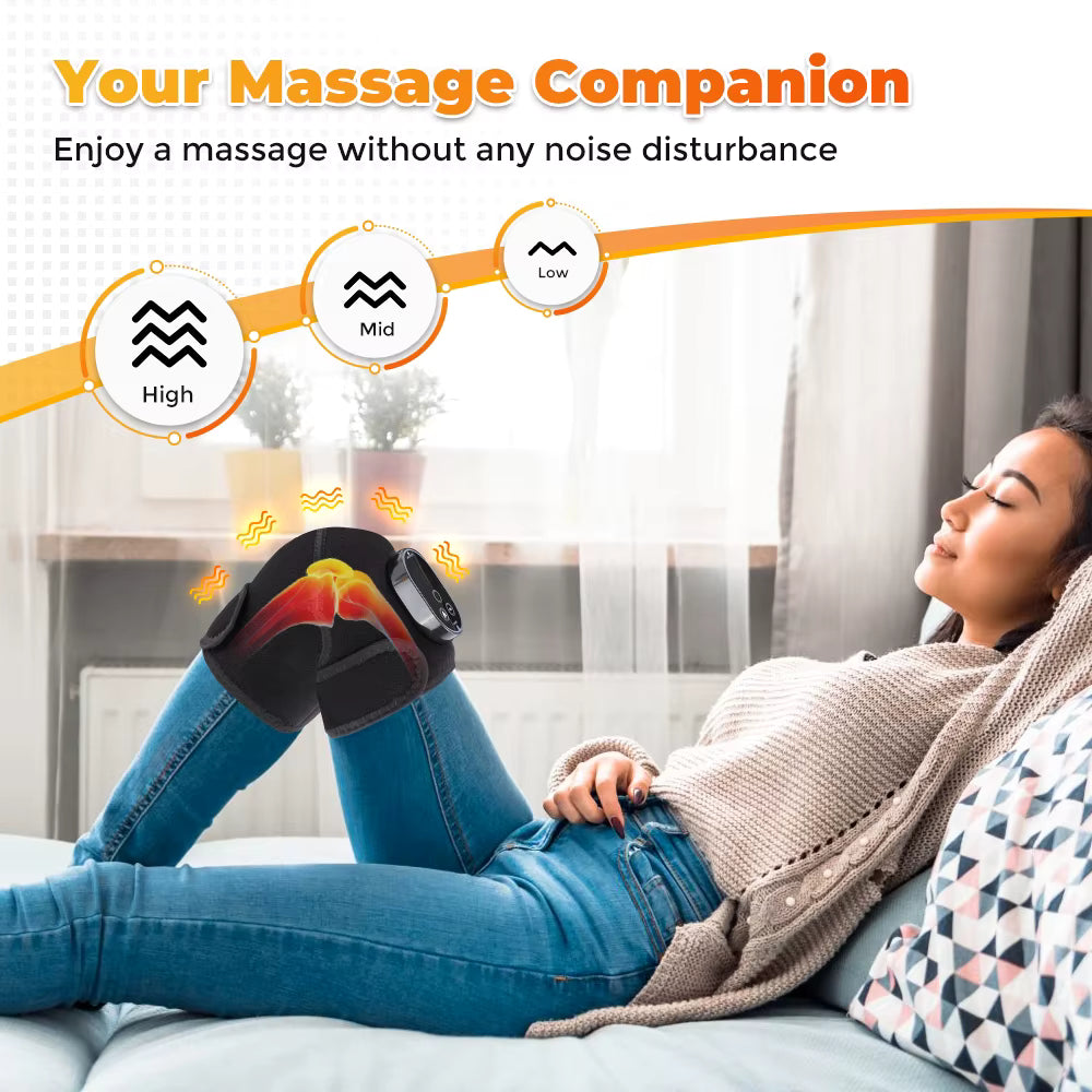 Knee massager with heater