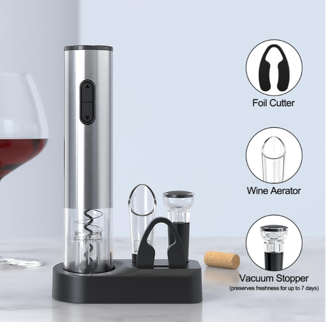 The Simplest Electric Device to Easily Open Wine Bottles in 6 Seconds.